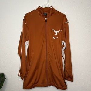 Texas Longhorns NIKE Dri-Fit Full Zip Orange Wind Golf Jacket Men's Small Austin